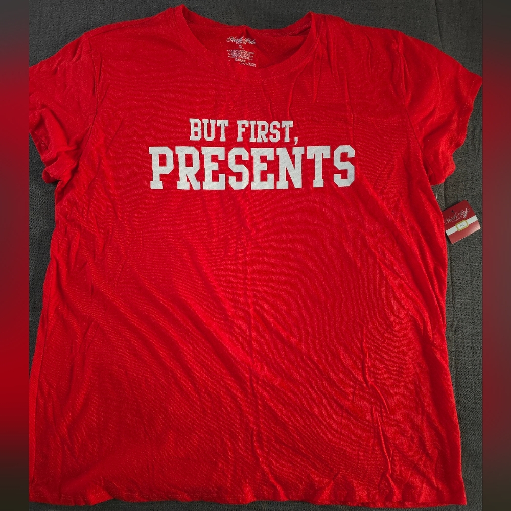But First Presents Christmas Tee Size:XL